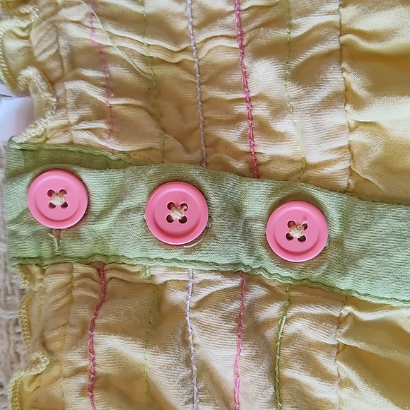 4/$10 Floral Easter Yellow Spring Outfit Dress Shirt/Pants! - Picture 2 of 11